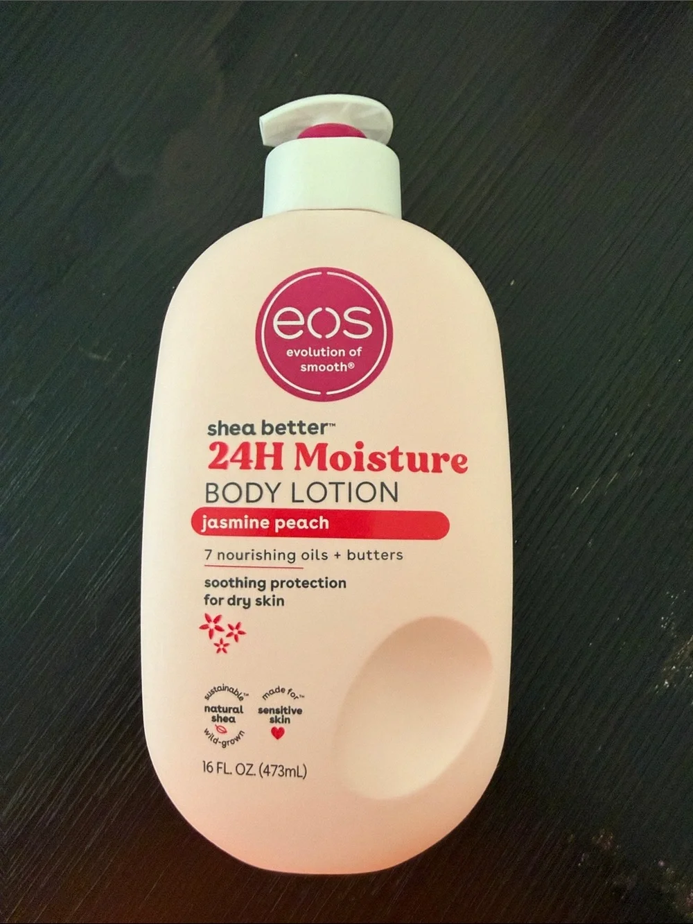 NWT eos Jasmine Peach 24H Moisture Body Lotion - 16 oz